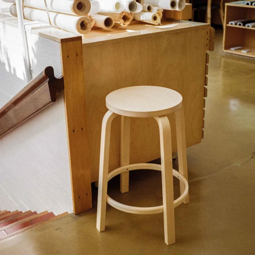 64 Barhocker Gestell klar lackiert 65cm