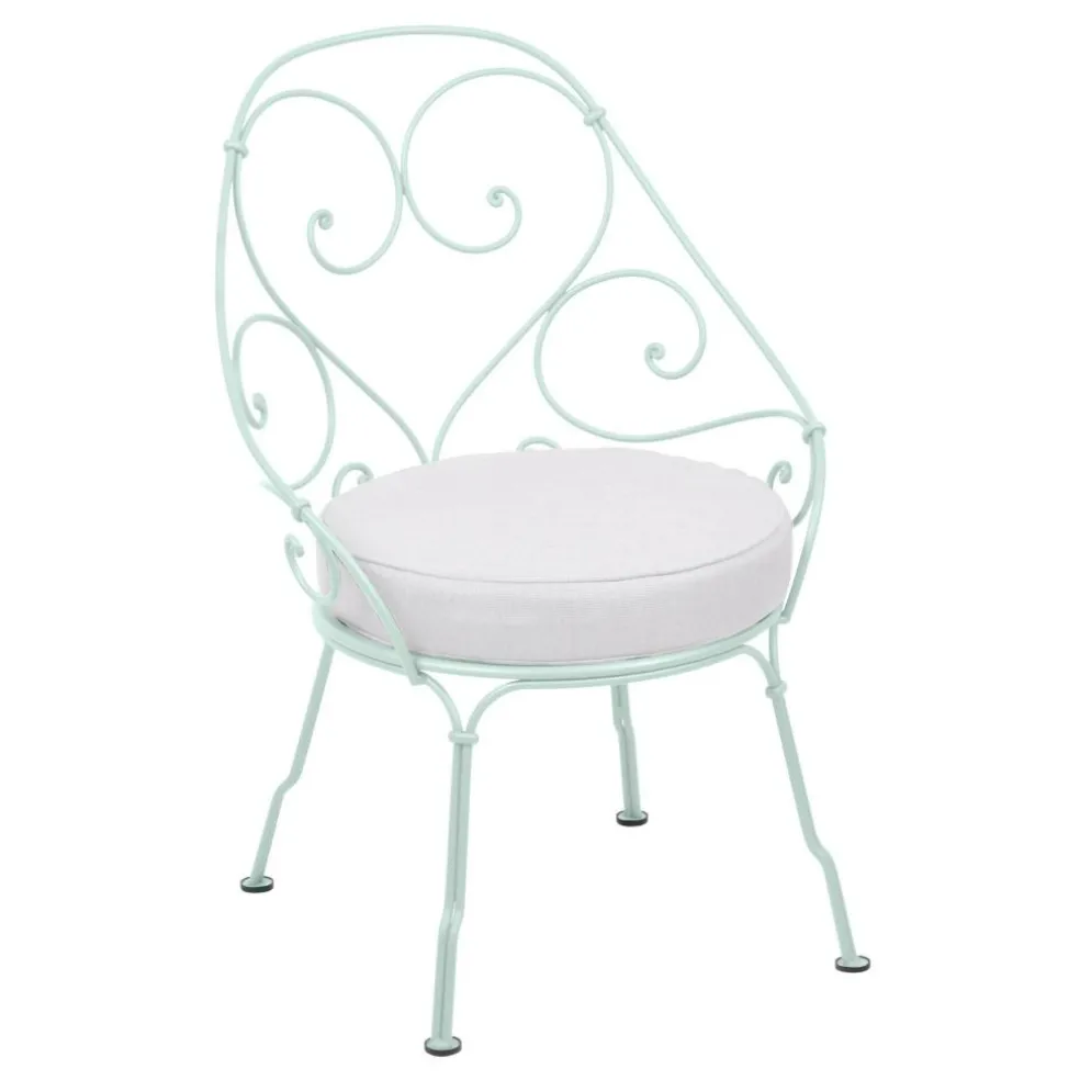 1900 Cabriolet Gartenstuhl mit Sitzkissen