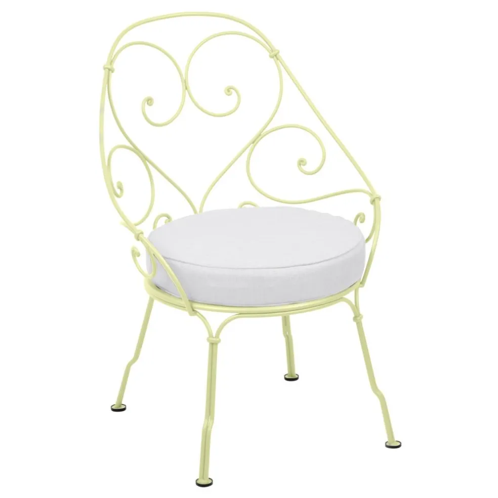 1900 Cabriolet Gartenstuhl mit Sitzkissen