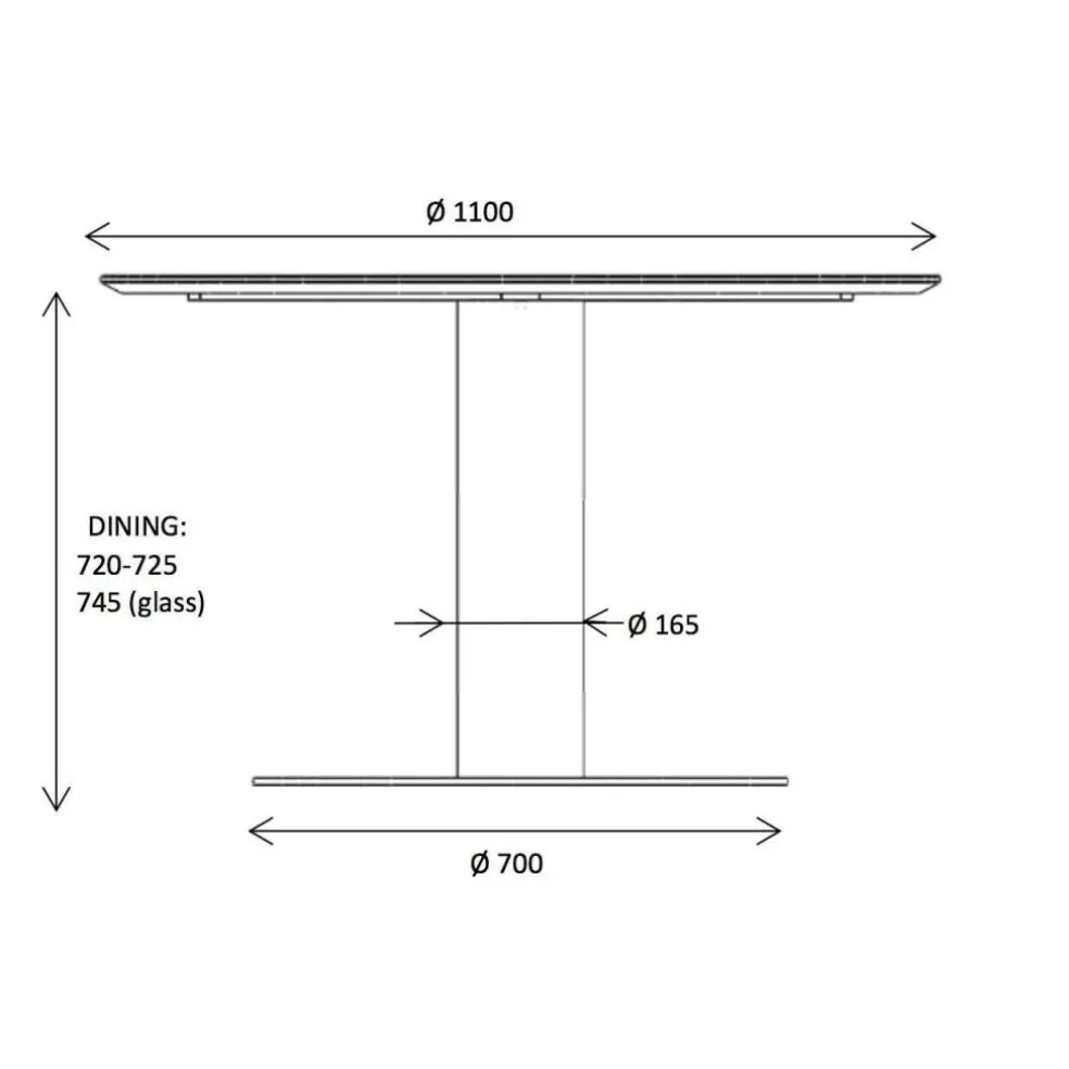 2.0 Coffee Table Gestell Messing Ø110cm