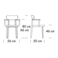 118 F Armlehnstuhl mit Rohrgeflecht