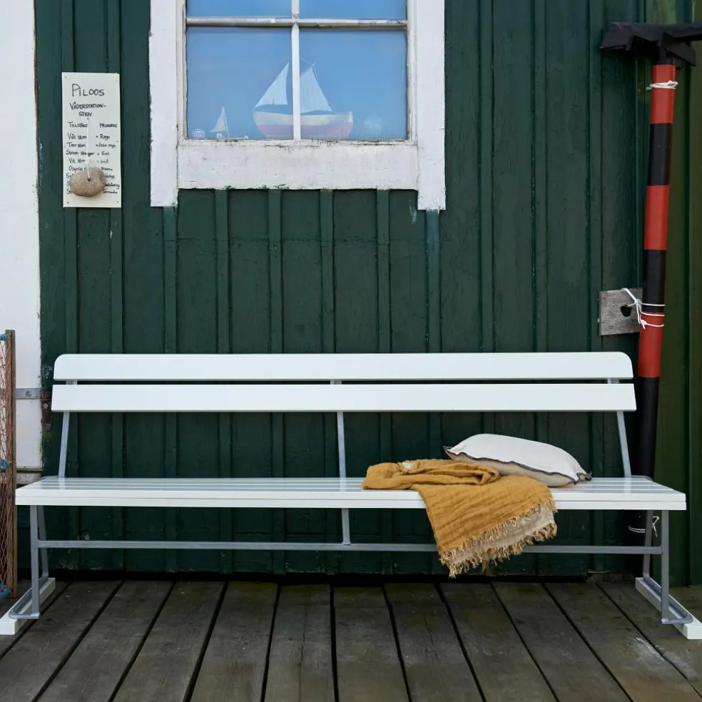 5 Gartenbank 204x77cm Eiche