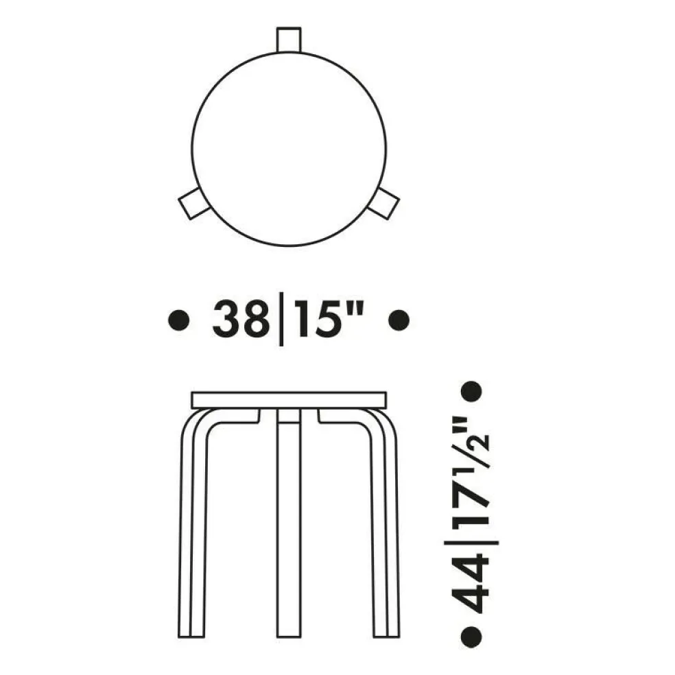 60 Hocker Gestell klar lackiert