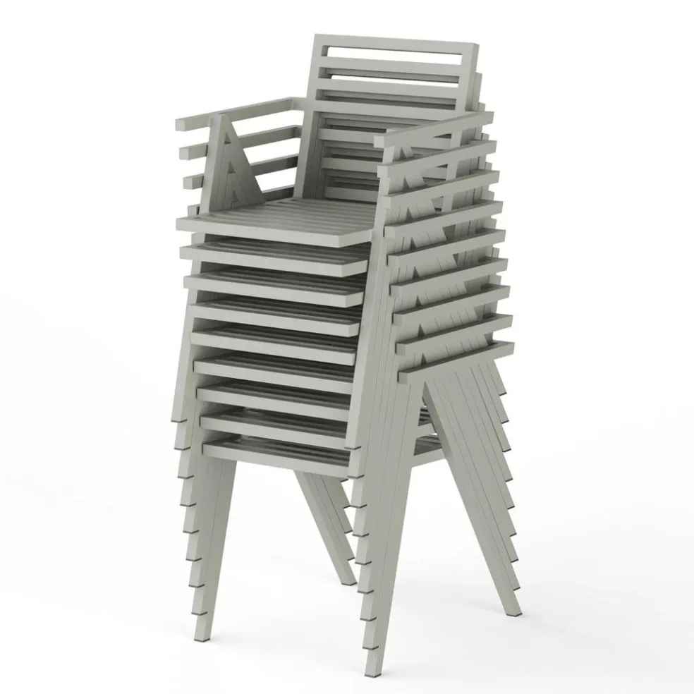 19 Outdoors Armlehnstuhl stapelbar