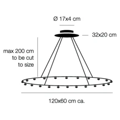 22 Petites Lentilles LED Pendelleuchte