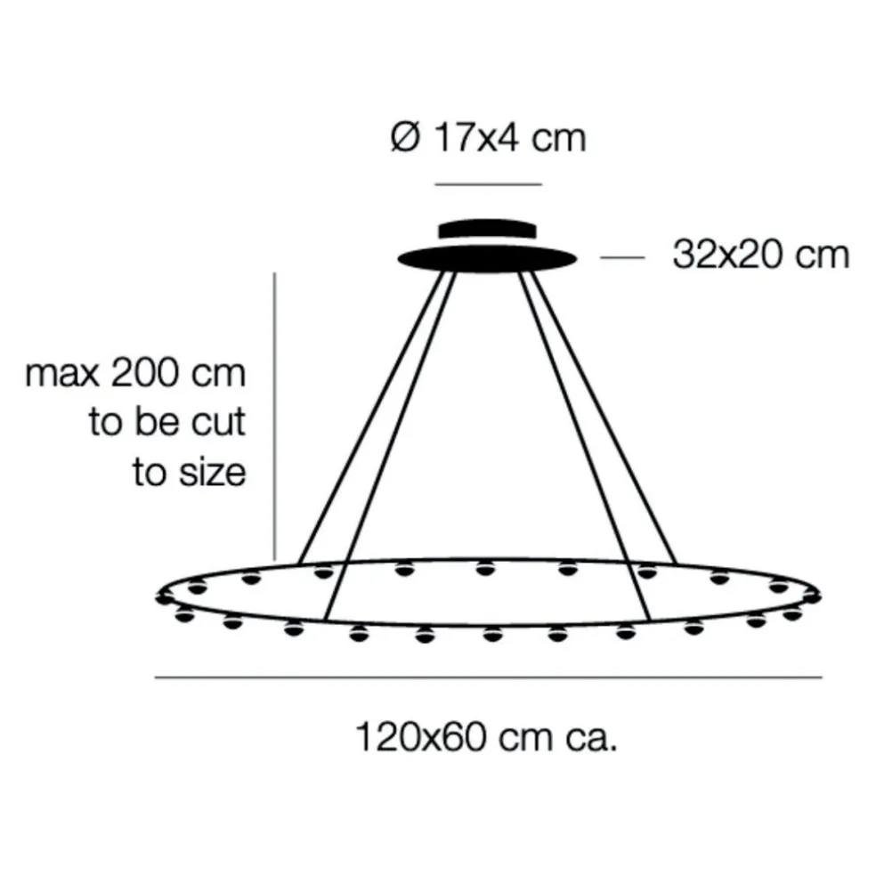 22 Petites Lentilles LED Pendelleuchte