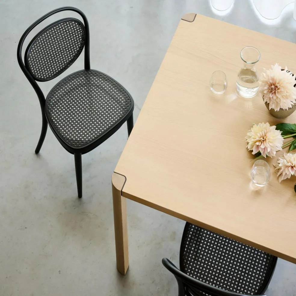 215 R Bugholzstuhl mit Rohrgeflecht Dark Melange