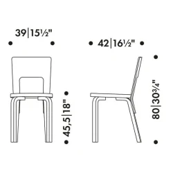 66 Stuhl Gestell lackiert