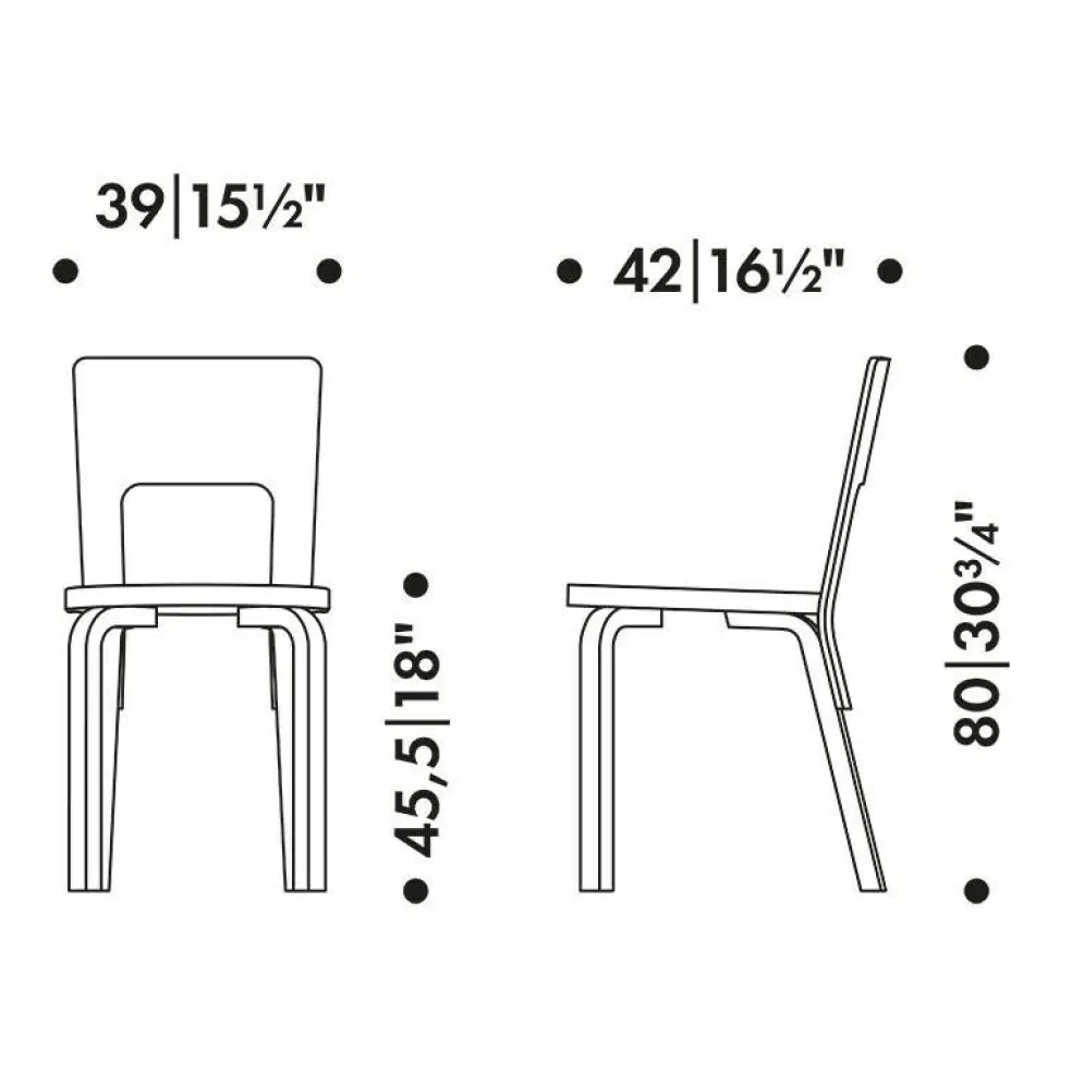 66 Stuhl Gestell lackiert