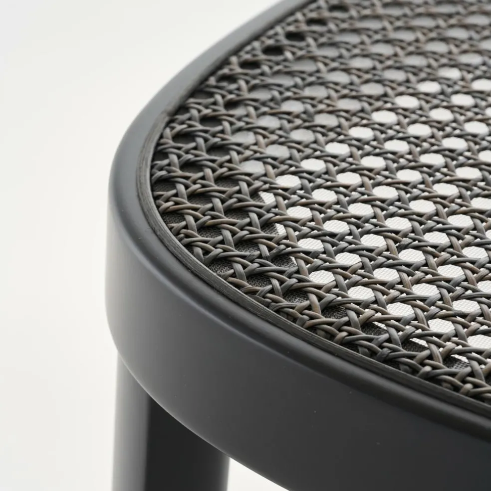118 Stuhl mit Rohrgeflecht Dark Melange