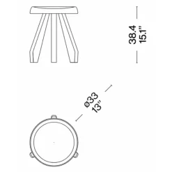523 Tabouret Méribel Hocker