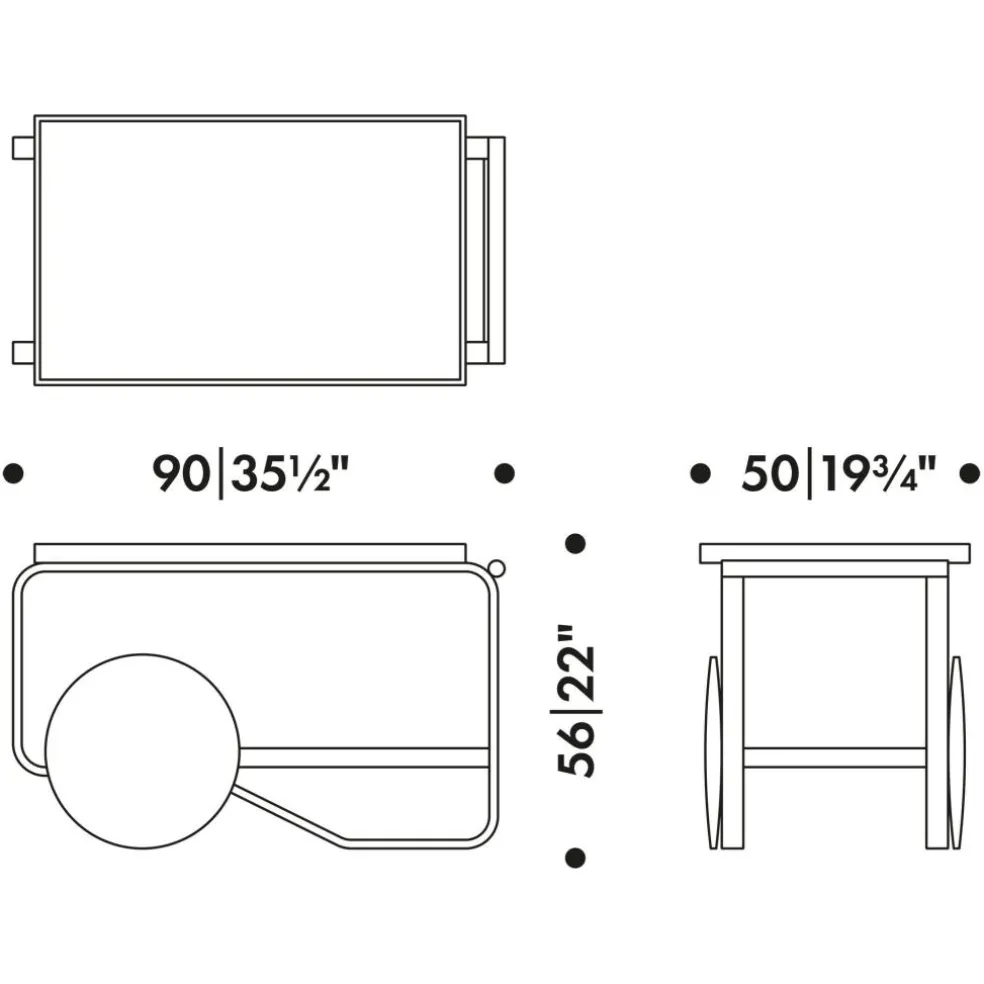 901 Teewagen Gestell Birke