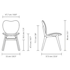 A Conversation Piece Stuhl Gestell Eiche dunkel