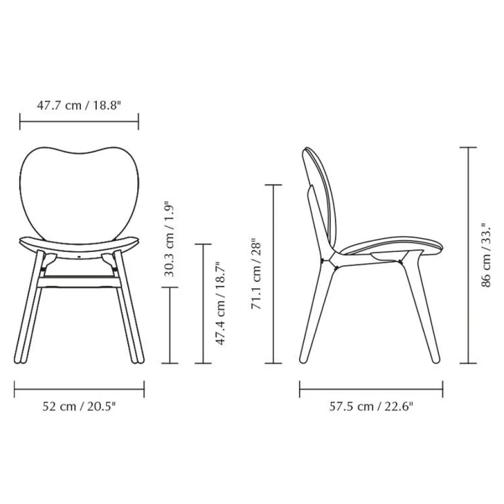 A Conversation Piece Stuhl Gestell Eiche dunkel