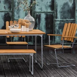 A2 Gartenarmlehnstuhl Teak