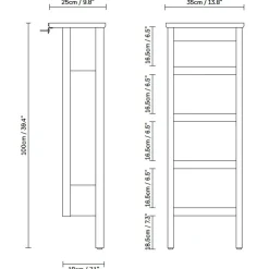 A Line Schuhregal 35cm