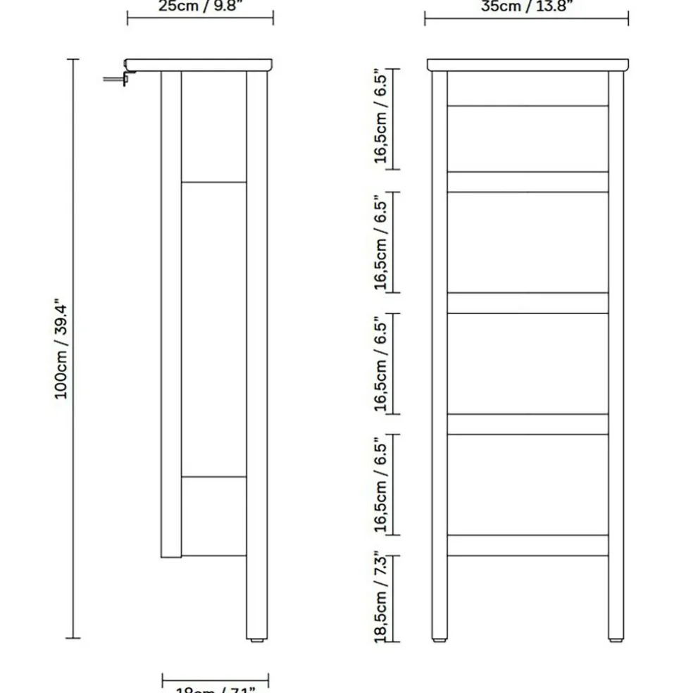 A Line Schuhregal 35cm