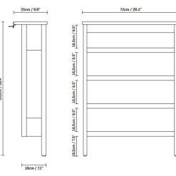 A Line Schuhregal 72cm