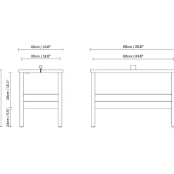 A Line Truhenbank 68cm