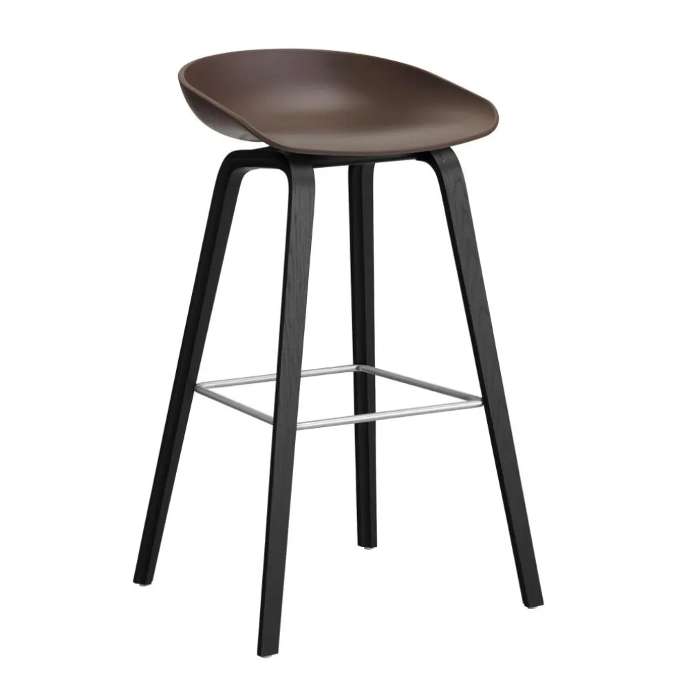 AAS 32 2.0 Barhocker hoch Eiche schwarz lackiert