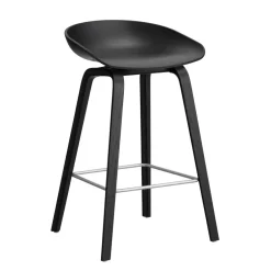 AAS 32 2.0 Barhocker niedrig Eiche schwarz lackiert