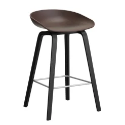 AAS 32 2.0 Barhocker niedrig Eiche schwarz lackiert