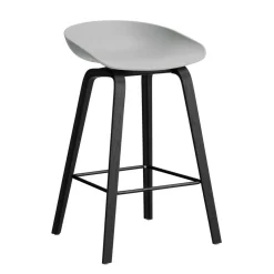 AAS 32 2.0 Barhocker niedrig Eiche schwarz lackiert