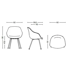 About a Chair 127 Armlehnstuhl Leder