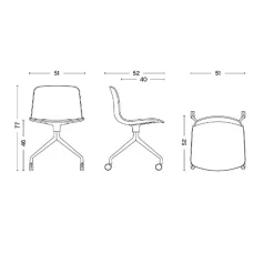 About a Chair AAC 14 2.0 Drehstuhl mit Rollen