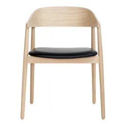 AC2 Armlehnstuhl Leder Gestell Eiche