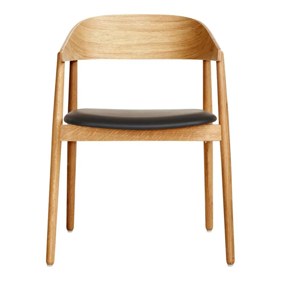 AC2 Armlehnstuhl Leder Gestell Eiche
