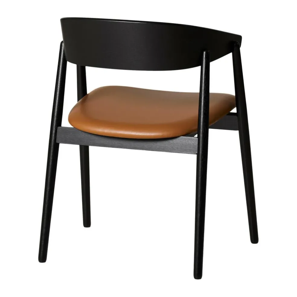 AC2 Armlehnstuhl Leder Gestell Eiche