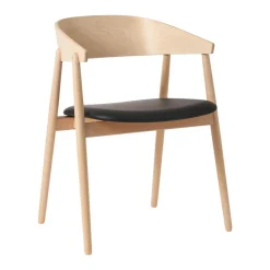 AC2 Armlehnstuhl PU-Leder Gestell Buche