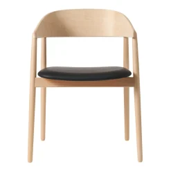 AC2 Armlehnstuhl PU-Leder Gestell Buche