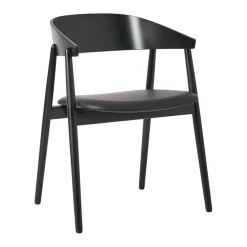 AC2 Armlehnstuhl PU-Leder Gestell Buche