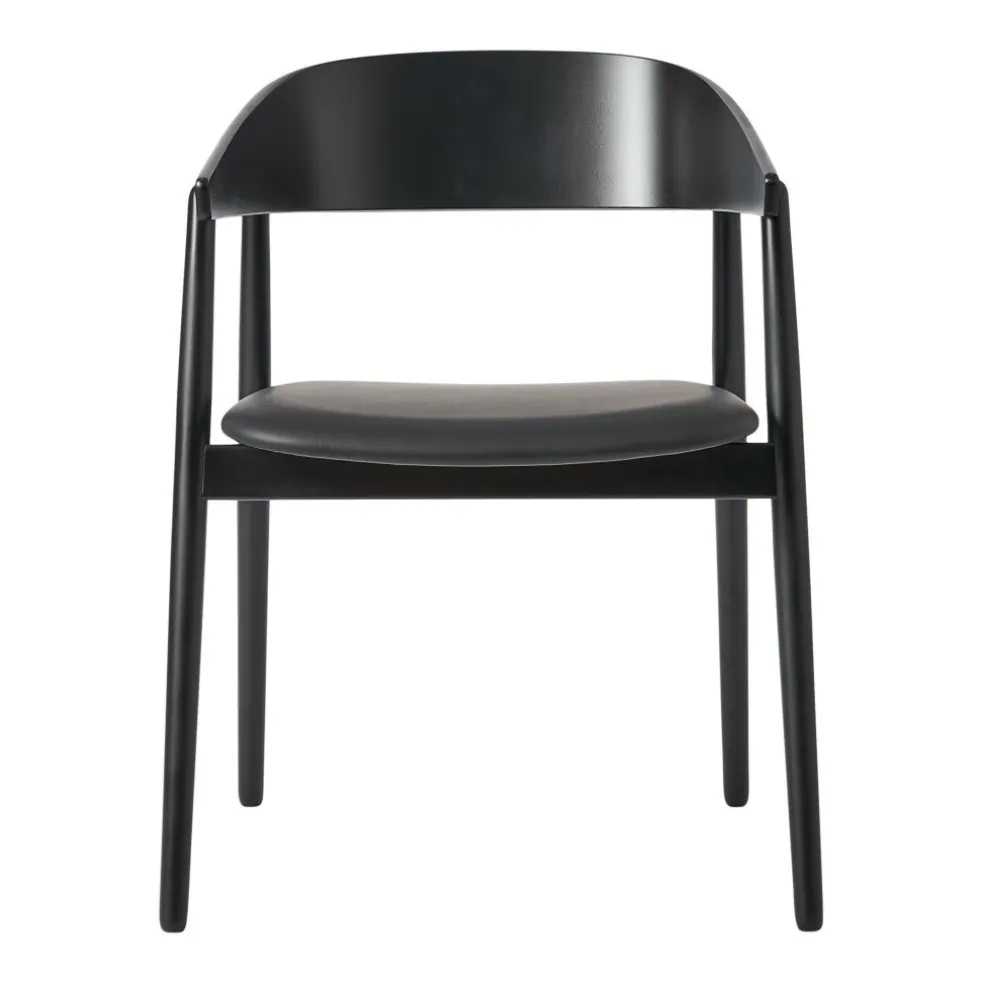 AC2 Armlehnstuhl PU-Leder Gestell Buche