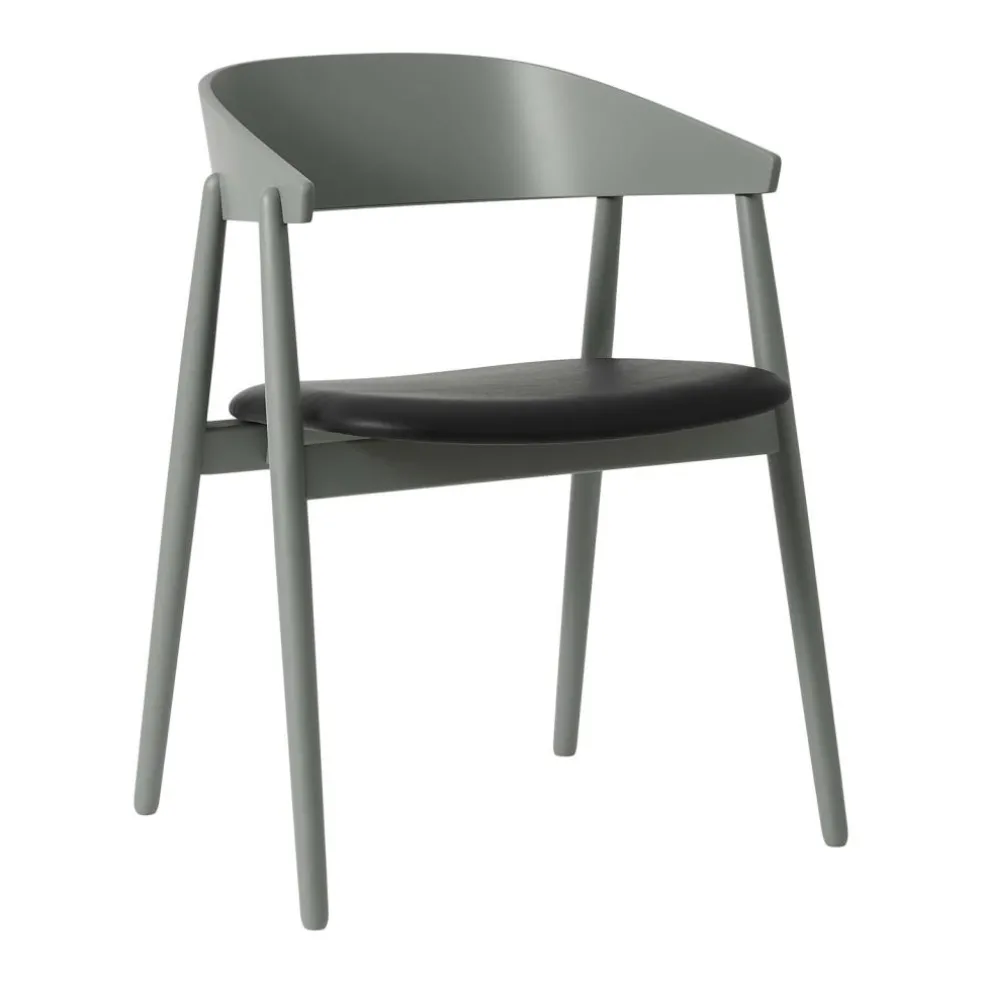 AC2 Armlehnstuhl PU-Leder Gestell Buche