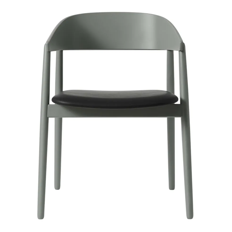 AC2 Armlehnstuhl PU-Leder Gestell Buche