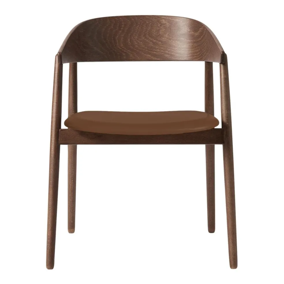 AC2 Armlehnstuhl PU-Leder Gestell Buche