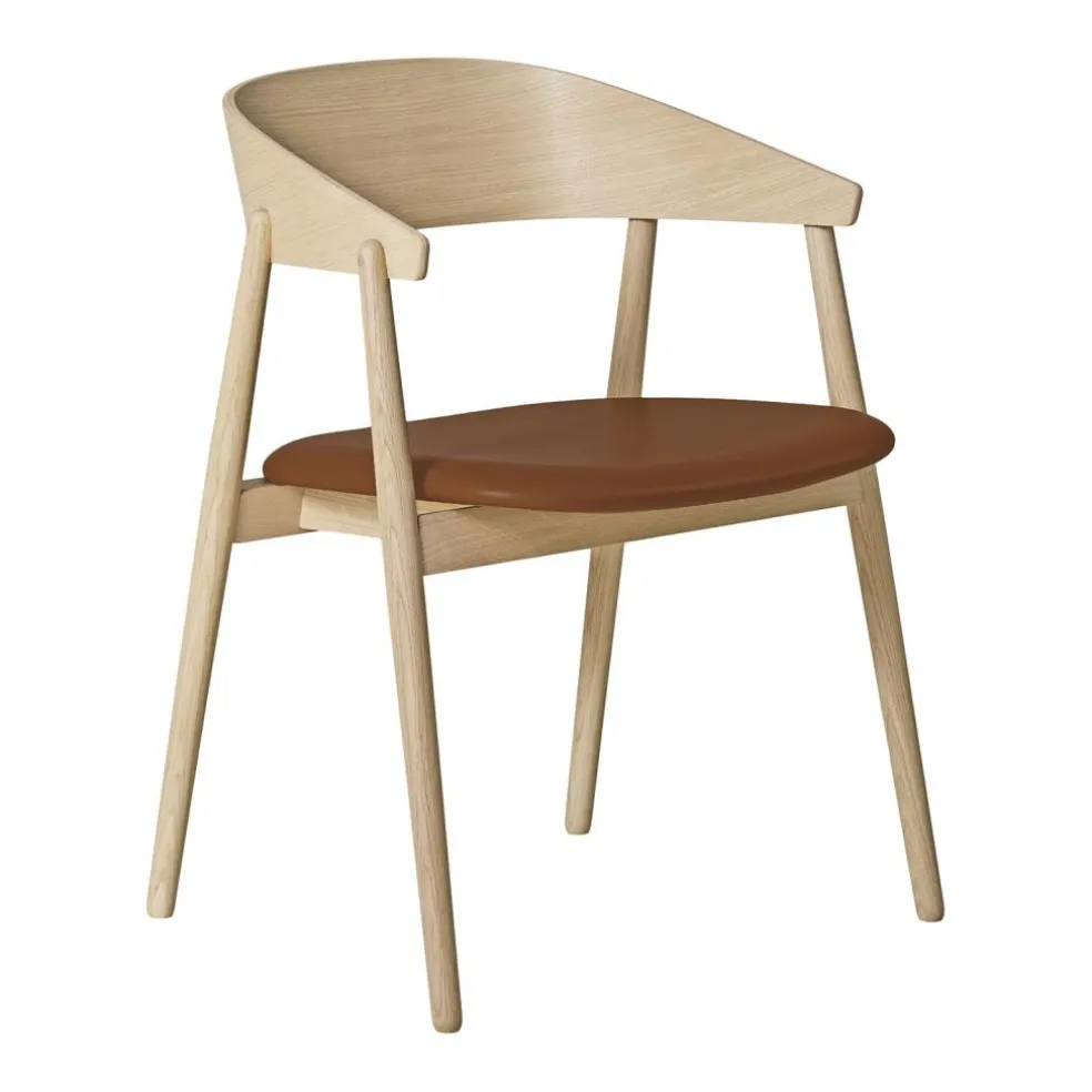 AC2 Armlehnstuhl PU-Leder Gestell Buche