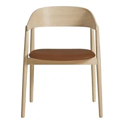 AC2 Armlehnstuhl PU-Leder Gestell Buche