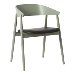 AC2 Armlehnstuhl PU-Leder Gestell Buche