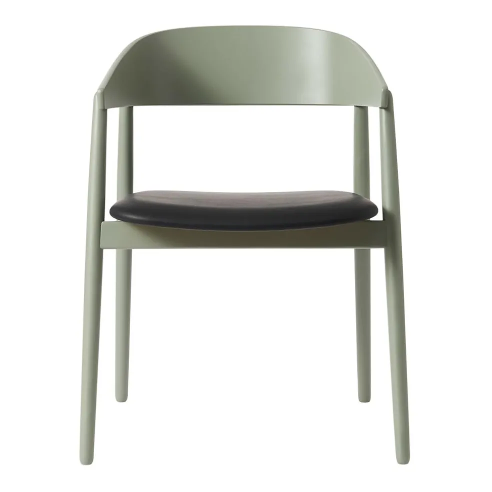 AC2 Armlehnstuhl PU-Leder Gestell Buche