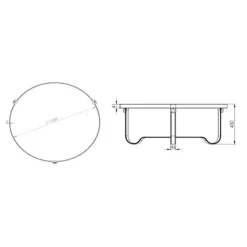Adnet Couchtisch Ø 100cm