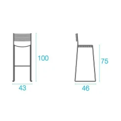 Aero Outdoor Barhocker