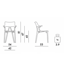 AI Metal Armlehnstuhl