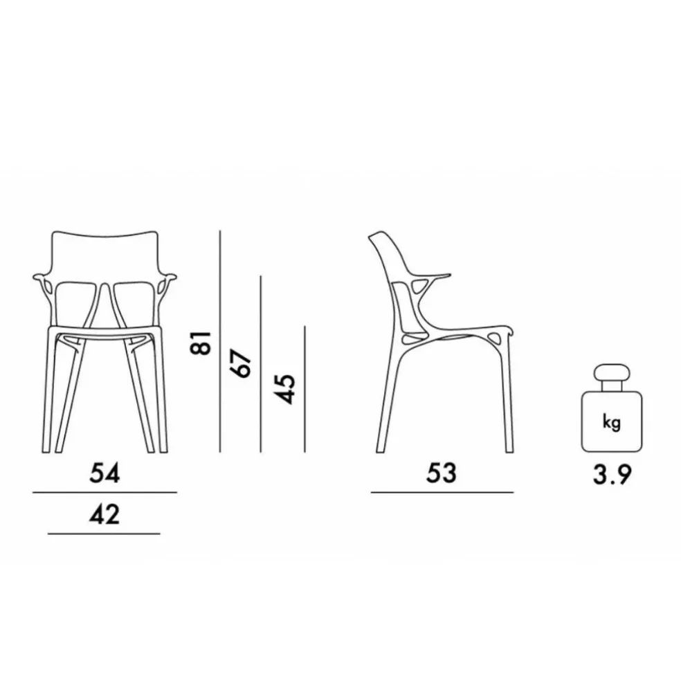 AI Metal Armlehnstuhl