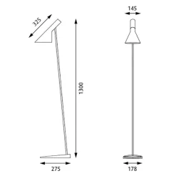 AJ Stehleuchte Edelstahl