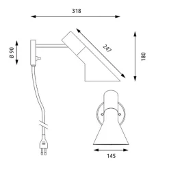 AJ Wandleuchte Edelstahl