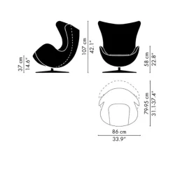 Aktion Egg Chair/Das Ei™ Sessel + Hocker Stoff